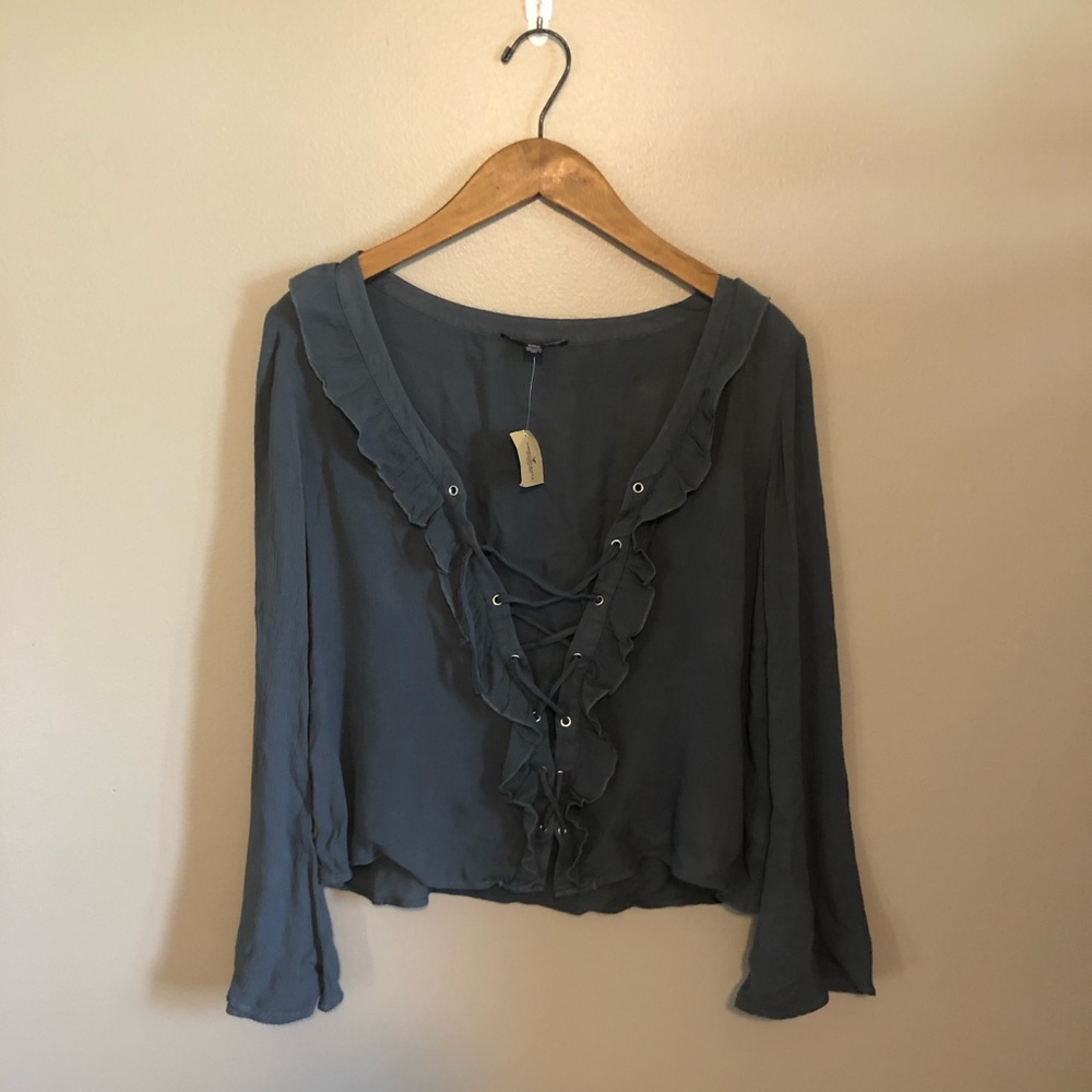 American Eagle Drawstring Top